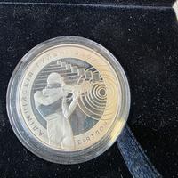 BELORUSSIA 2001 20 RUBLI BIATLON 2002 ARGENTO 