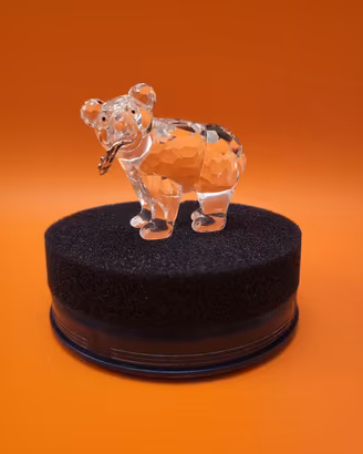 Swarovski Orso Grizzly con Pesce argento