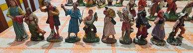100pastori napoletani in gesso con anima di ferro 