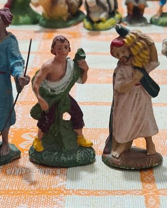 100pastori napoletani in gesso con anima di ferro 