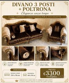 Divano 3 posti + poltrona