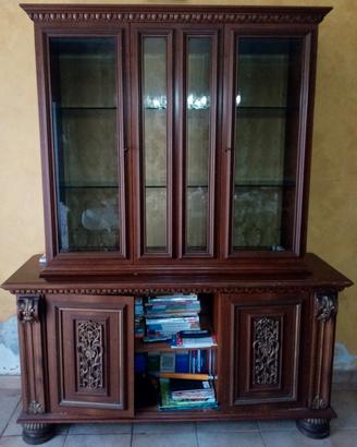vetrinetta in legno massello 