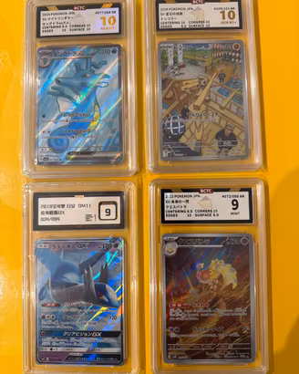 Lotto 4 Carte Pokémon Gradate Giapponesi