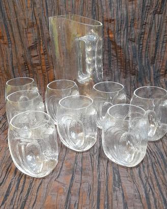 Brocca e 8 bicchieri vintage Riedel "Orion"  Servi