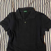 Polo blu scuro Benetton -stile essenziale