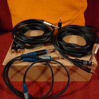 SET CAVI SEGNALI PROFESSIOALI DA JACK DI 6,3/RCA