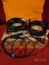 SET CAVI SEGNALI PROFESSIOALI DA JACK DI 6,3/RCA