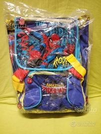 Zaino scuola estensibile Spiderman NUOVO