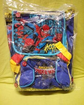 Zaino scuola estensibile Spiderman NUOVO