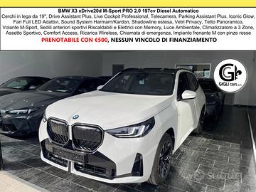 BMW X3 XDrive20d M-Sport PRO NEW MODEL C19" Tetto