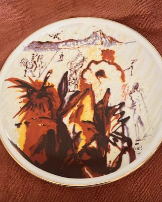 Piatto da collezione Spirale arte Salvador Dali