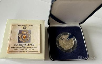 Italia 500 Lire Argento Università di Pisa 1993