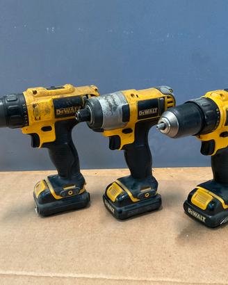 Dewalt - set 3 avvitatori a batteria 12v