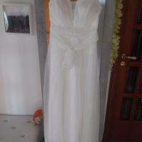 abito elegante bianco latte con brillantini 