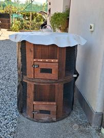 voliera per uccelli quaglie 