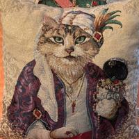 CUSCINO ARREDO con GATTI, Lui & Lei in costume