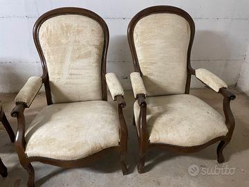 Coppia Poltrone Luigi Filippo (Modello Voltaire)
