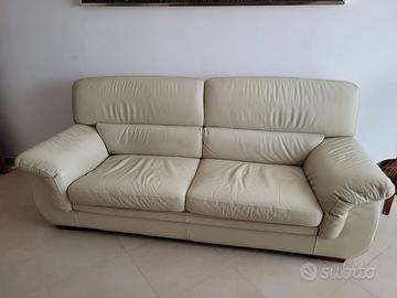 Divano 3 posti in pelle