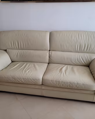 Divano 3 posti in pelle