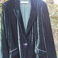 Giacca in velluto verde Marina Rinaldi