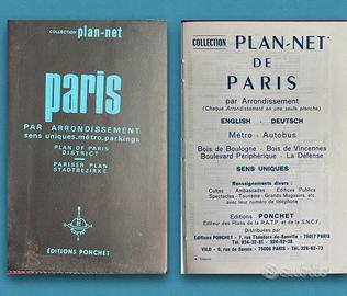 Parigi pianta di Parigi stradario vintage