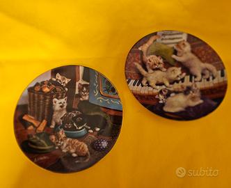 2 Piatti gatti Kahla da collezione