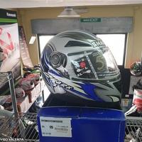 Casco integrale s500 tuning argento blu M XL