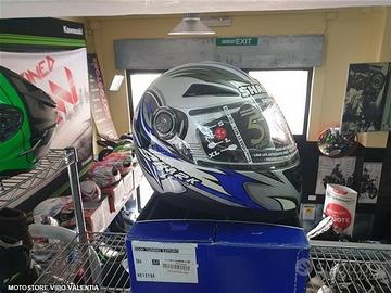 Casco integrale s500 tuning argento blu M XL