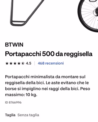Porta Pacchi Decathlon
