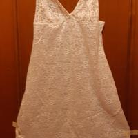 sottoveste in pizzo elasticizzato bianco