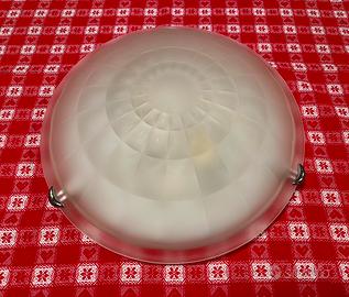 Plafoniera vetro satinato 40 cm.
