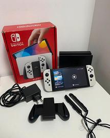 Nintendo switch oled bianca completa
