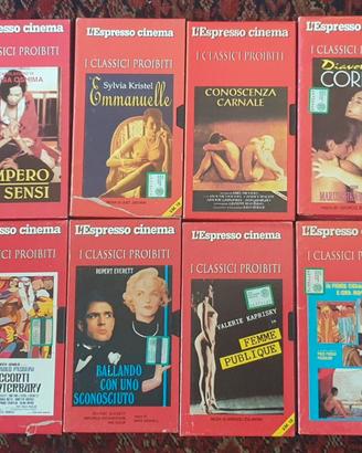 Lotto 8 VHS L'Espresso cinema I classici proibiti