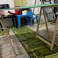 tavolo subbuteo  con squadre e piedi per tavolo