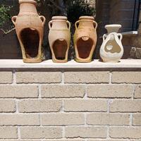 4 anfore + pietre decorative 