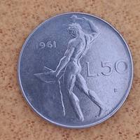 50 Lire 1961 ""Vulcano" Repubblica Italiana