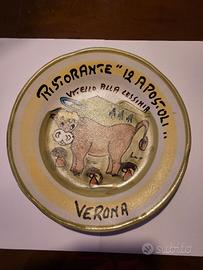 Piatto  buon ricordo ristorante 12 Apostoli Verona