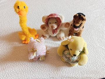 Set 5 Peluche Vintage – Papera Musicale