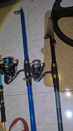 Canne/borse/luci/mulinelli/accessori da pesca