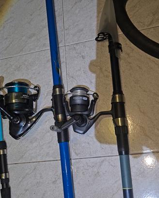Canne/borse/luci/mulinelli/accessori da pesca