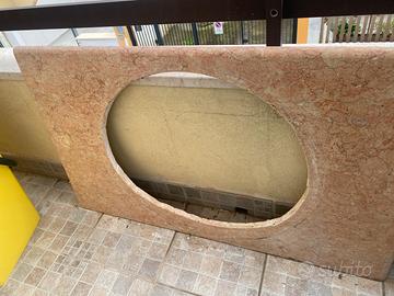 Lavello da incasso su Marmo Rosa