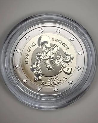 2 Euro Proof slovenia 2025 Miki Muster in capsula