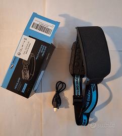 Torcia frontale, LED ricaricabile.