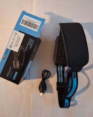 Torcia frontale, LED ricaricabile.