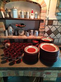 servizio da 12 in terracotta artigianale 