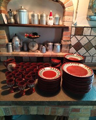 servizio da 12 in terracotta artigianale 