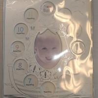 Cornice Portafoto Neonato 12 Mesi - Gemma Silver –
