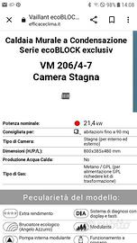 caldaia Vaillant ecoblock exclusiv vm206/4  camera