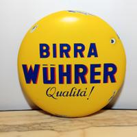 Insegna Bottone Smaltato Birra Wuhrer