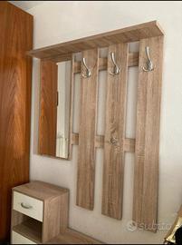 Mobile ingresso appendiabiti con specchio + scarpi